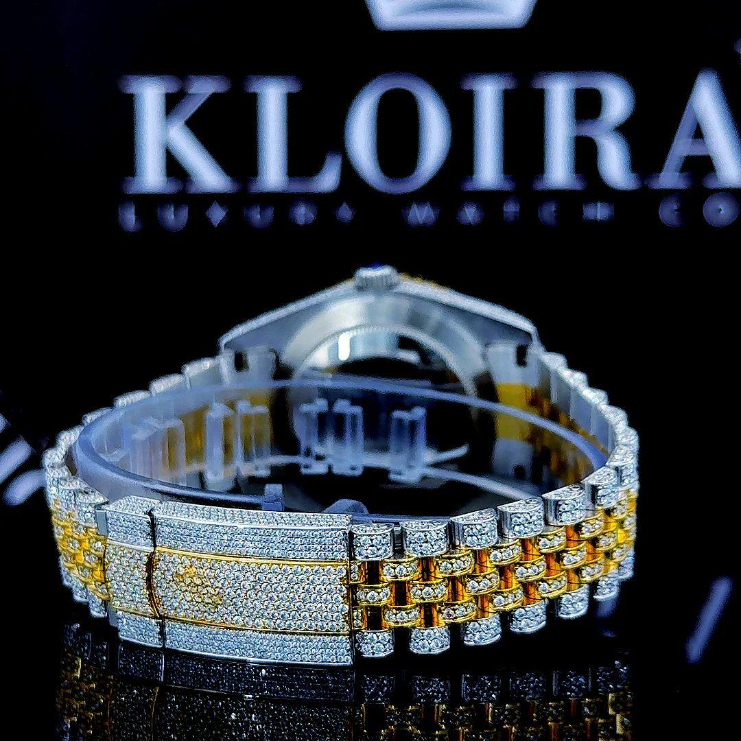 Moissanite Rolex Style Watch Caseback View