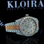 Moissanite Rolex Watch Arabic Right Profile View