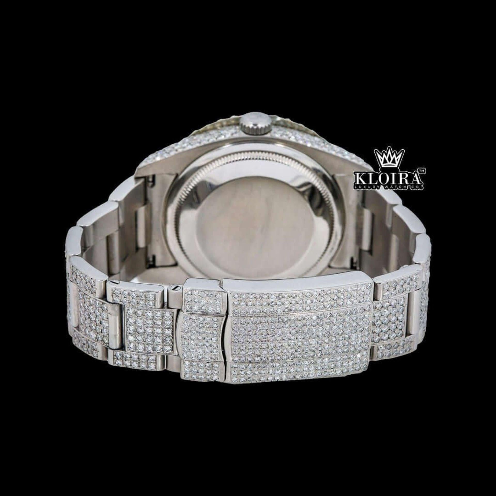 Moissanite Rolex Watch Caseback View