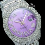 Moissanite Rolex Watch Close Up Dial View