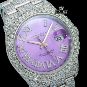 Moissanite Rolex Watch Close Up Dial View