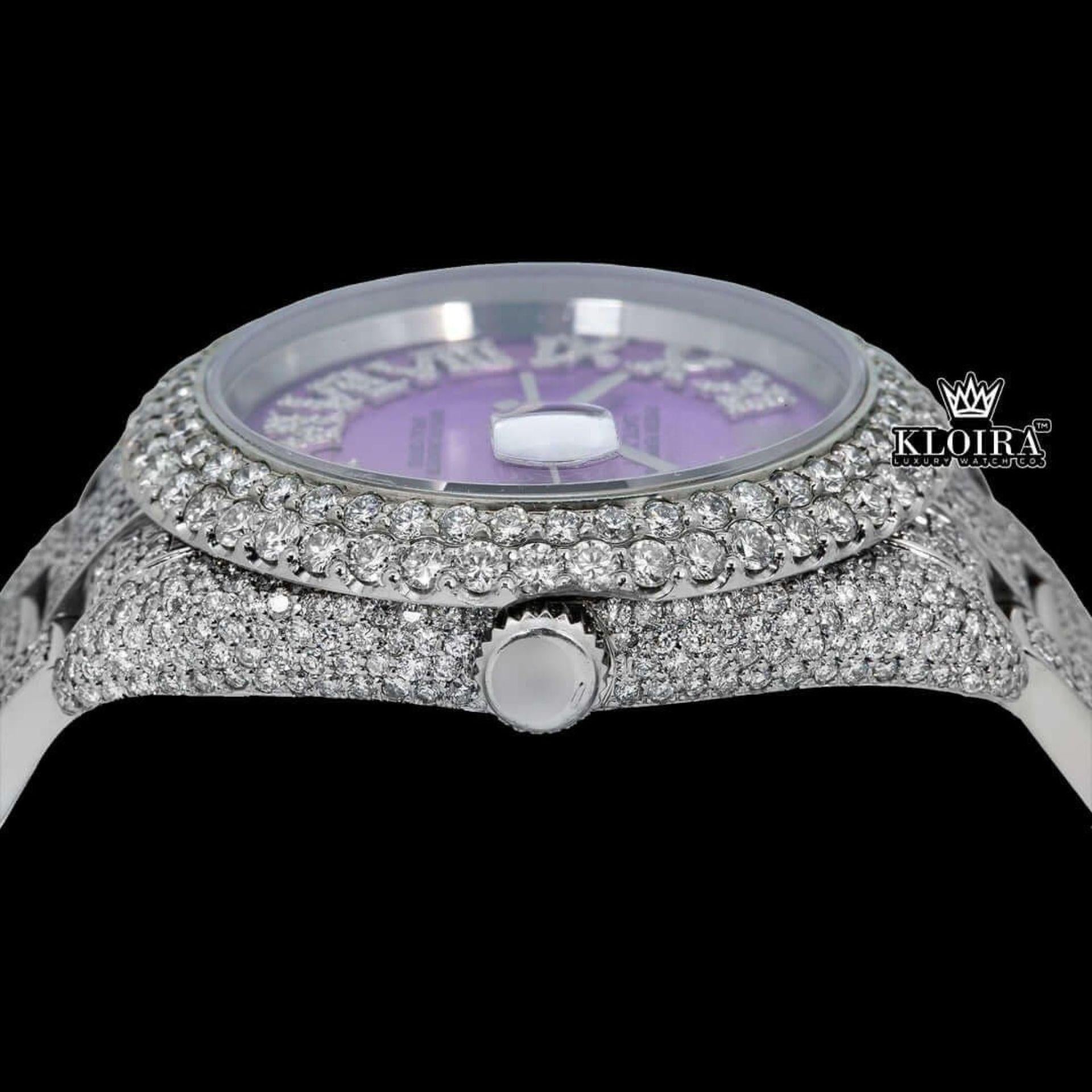 Moissanite Rolex Watch Crown View