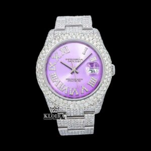 Moissanite Rolex Watch Front View