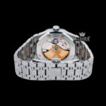 Pink Arabic Numerals Dial Full Iced Out AP Moissanite Watch Caseback View