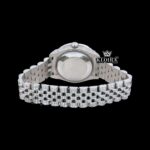 Rainbow Arabic Numerals White Dial Iced Out Moissanite Diamond Watch Caseback View