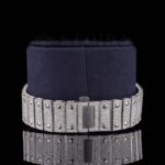 Rainbow Roman Numerals White Dial Moissanite Diamond Watch Bracelet View