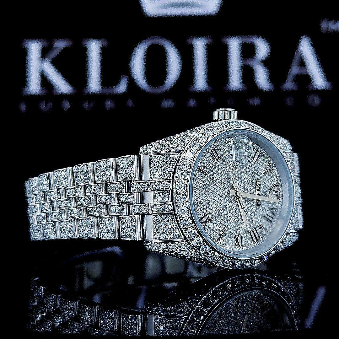 Rolex Moissanite Watch Right Profile View