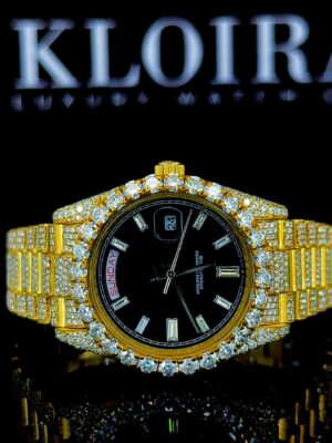 Rolex Watch Bust Down Moissanite