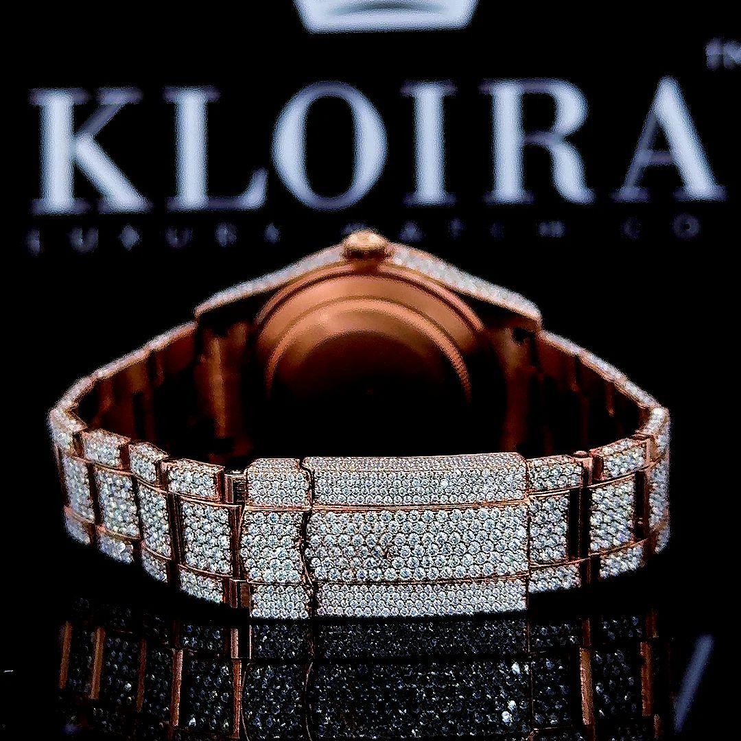 Rolex Watch Moissanite Diamonds Bracelet View