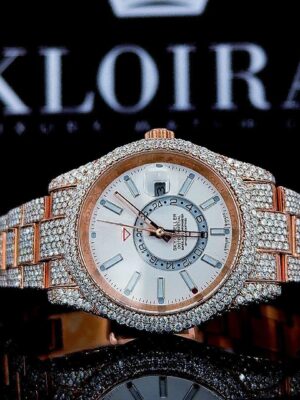 Rolex Watch Moissanite Diamonds