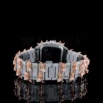 Roman Dial Thorn Bezel Two Tone Moissanite Diamond Watch Caseback View