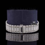 Roman Numerals White Dial Fully Iced Out Moissanite Diamond Watch Bracelet View