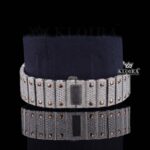 Rose Gold Dial Roman Numerals Iced Out Moissanite Diamond Watch Bracelet View