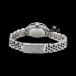 Rose Pink Dial Diamond Markers Moissanite Diamond Watch Caseback View