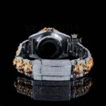 Ruby Markers Skull Dial Full Iced Out Moissanite Diamond Watch Caseback View