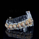 Ruby Markers Skull Dial Full Iced Out Moissanite Diamond Watch Right Side Strap View