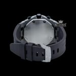 Standard Numerals Chronograph Dial Semi Iced Out Rubber Strap Moissanite Watch Caseback View