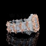 Thorn Bezel Roman Dial Two Tone Rose Gold Moissanite Watch Right Profile View