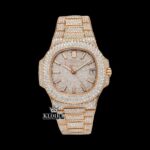 Two Tone Stick Markers Yellow Gold Moissanite Diamond Watch