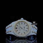 Two Tone Yellow Gold Iced Out Moissanite Diamond Watch