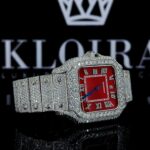 VVS Clarity Moissanite Cartier Watch Right Side View