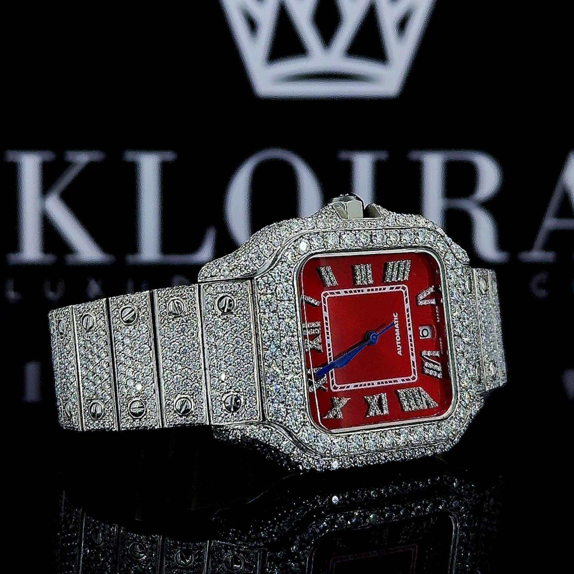 VVS Clarity Moissanite Cartier Watch Right Side View