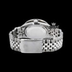 White Pearl Dial Diamond Markers Moissanite Diamond Watch Caseback View