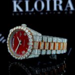 Womens Moissanite Rolex Watch Left Profile View