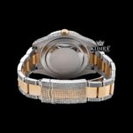 Yellow Gold Dial Diamond Markers Moissanite Diamond Watch Caseback View