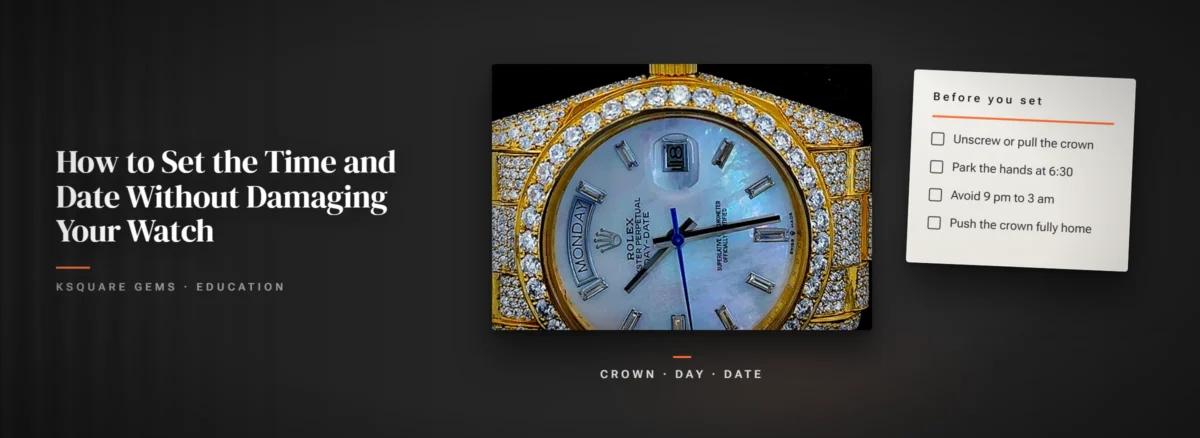 How to Set the Time and Date Without Damaging Your Watch