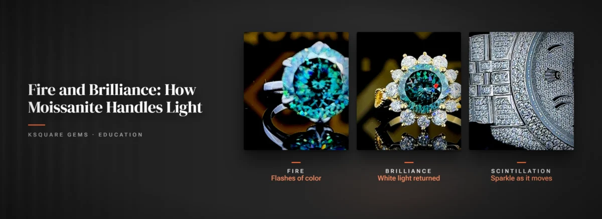 Fire and Brilliance: How Moissanite Handles Light